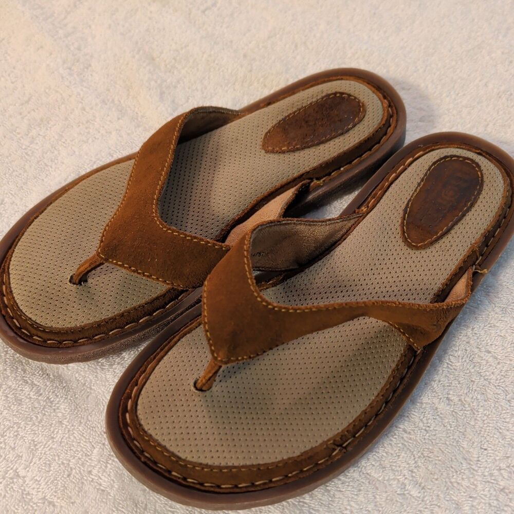 Born Owen Flip Flop - Brown (Glazed Ginger) Men Size 9